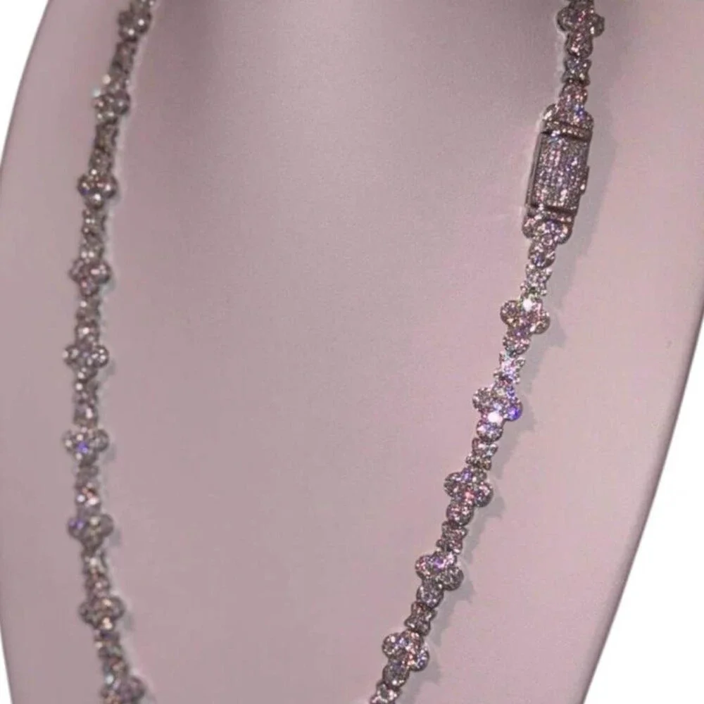 10 Mm Tennis Cross Necklace Available A 87 B